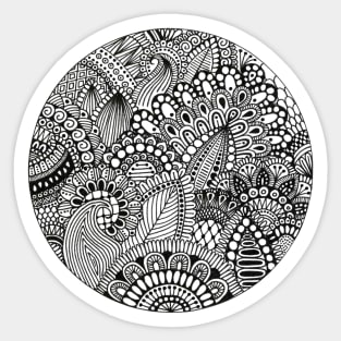 Zentangle Circle Sticker